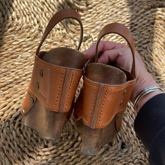SeeByChloe Tan leather 3” wedge sling back Sz 39 - Picture 11 of 16